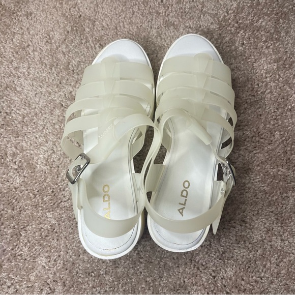 Aldo Cream Platform Sandals - Picture 4 of 5